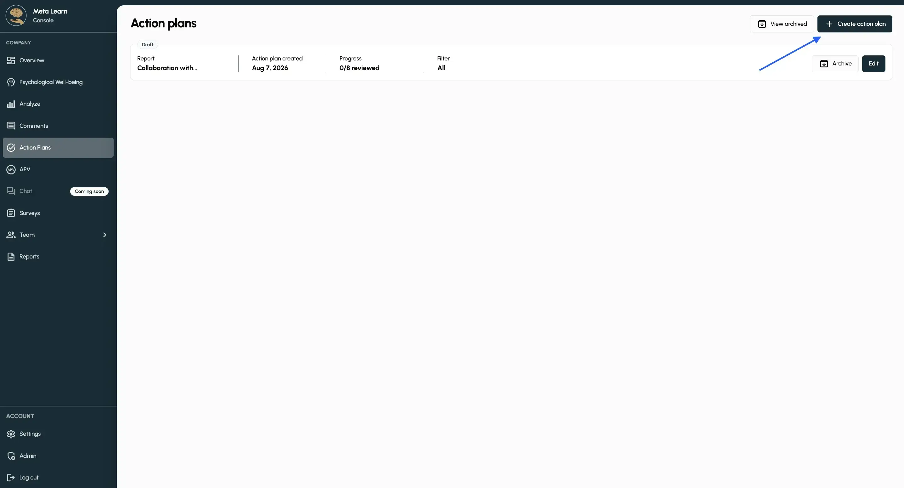 Action Plan, Step 1