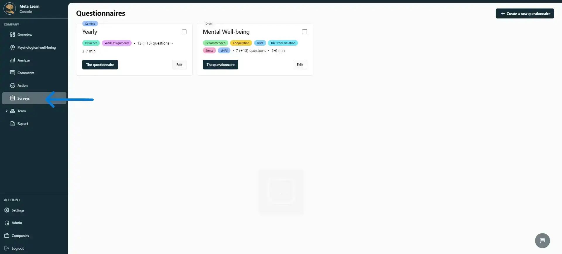 Create your own survey – Step 1