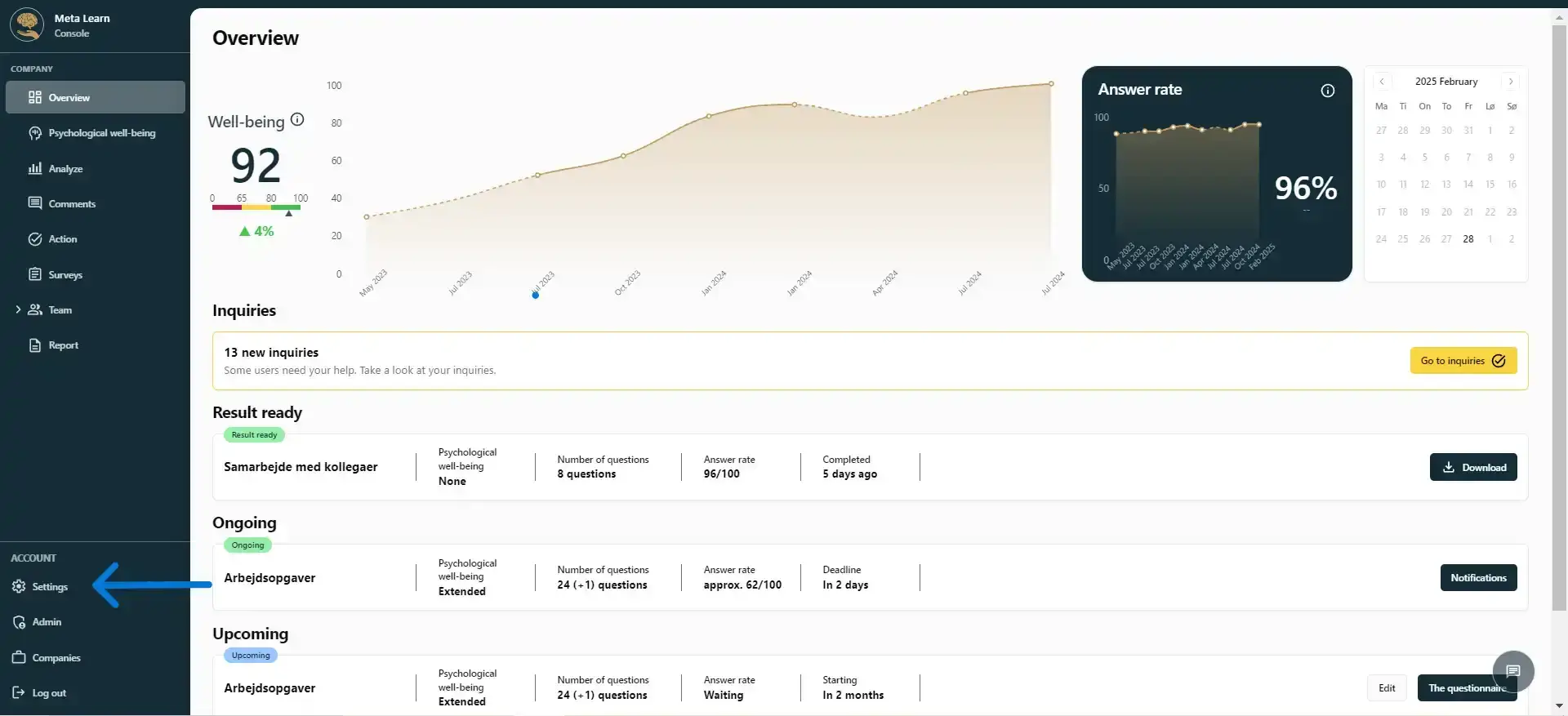 Understanding the settings in Meta Learn, Step 1